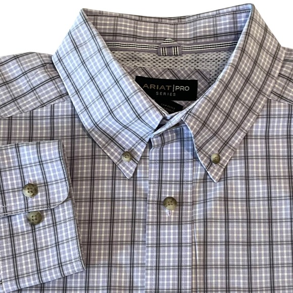 Ariat Other - Ariat Shirt Mens XL Purple Pro Series Long Sleeve Button Up Western Rodeo